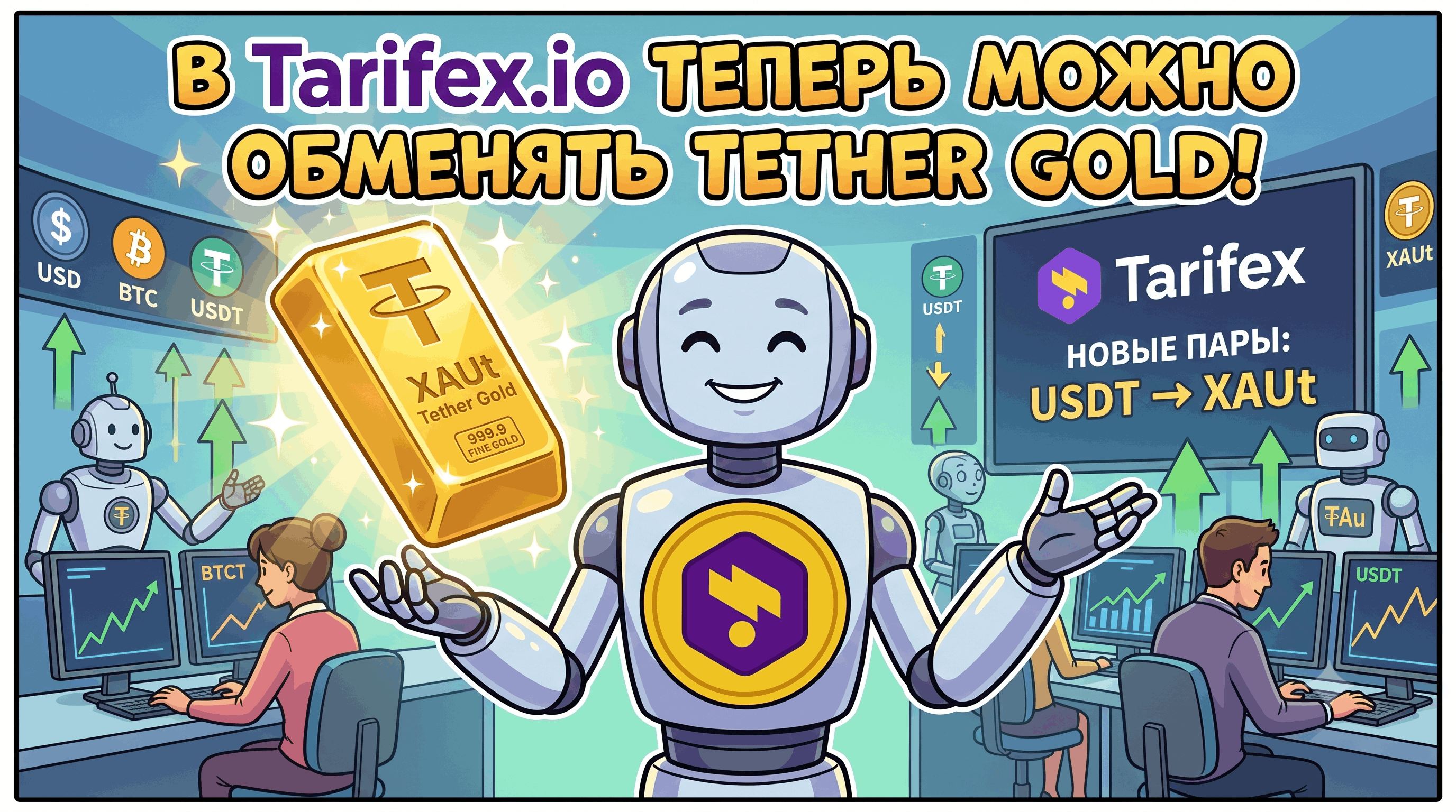 Новое направление обмена Tether Gold!