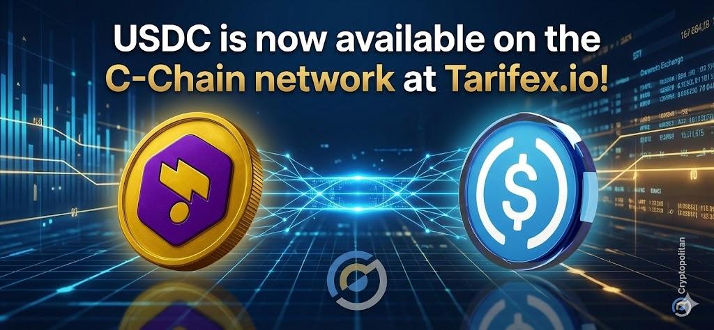 USDC is now available on the C-Chain network at Tarifex.io!