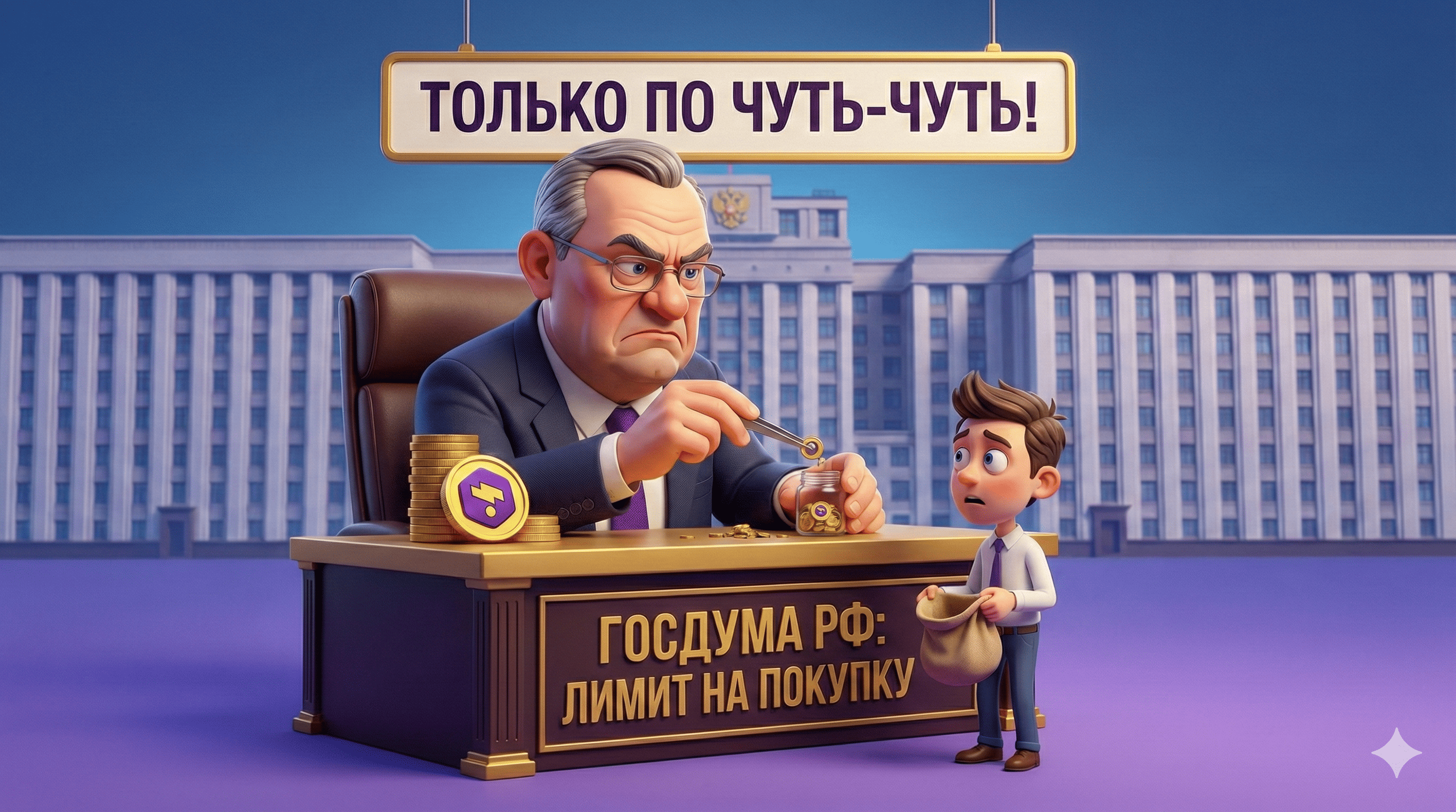 В Госдуме РФ назвали лимит в 300 000 на покупку криптовалюты для обычных инвесторов!