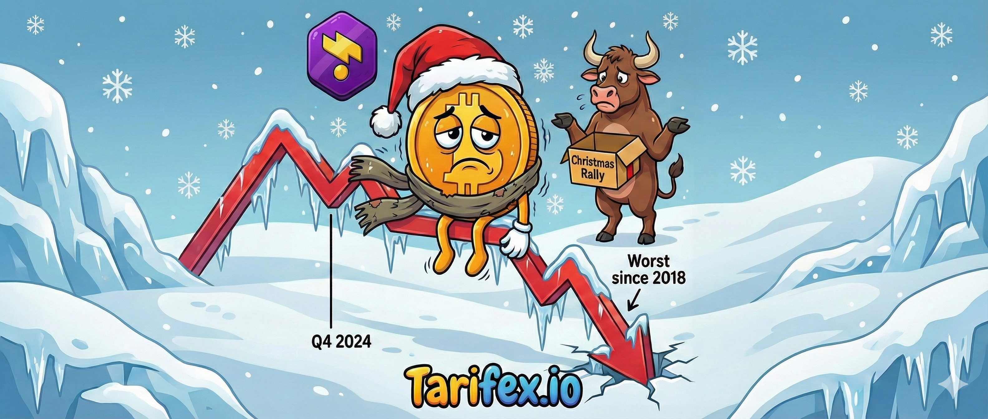 Биткоин подходит к концу года в непривычном для себя настроении.